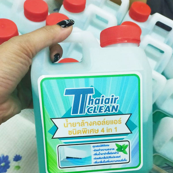 น้ำยาล้างคอยล์แอร์ 4 in 1 ยี่ห้อ Thaiair Clean ฆ่าเชื้อโรค ดับกลิ่นอับ เพิ่มความหอม