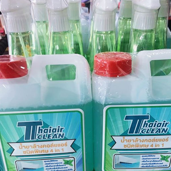 น้ำยาล้างคอยล์แอร์ 4 in 1 ยี่ห้อ Thaiair Clean ฆ่าเชื้อโรค ดับกลิ่นอับ เพิ่มความหอม
